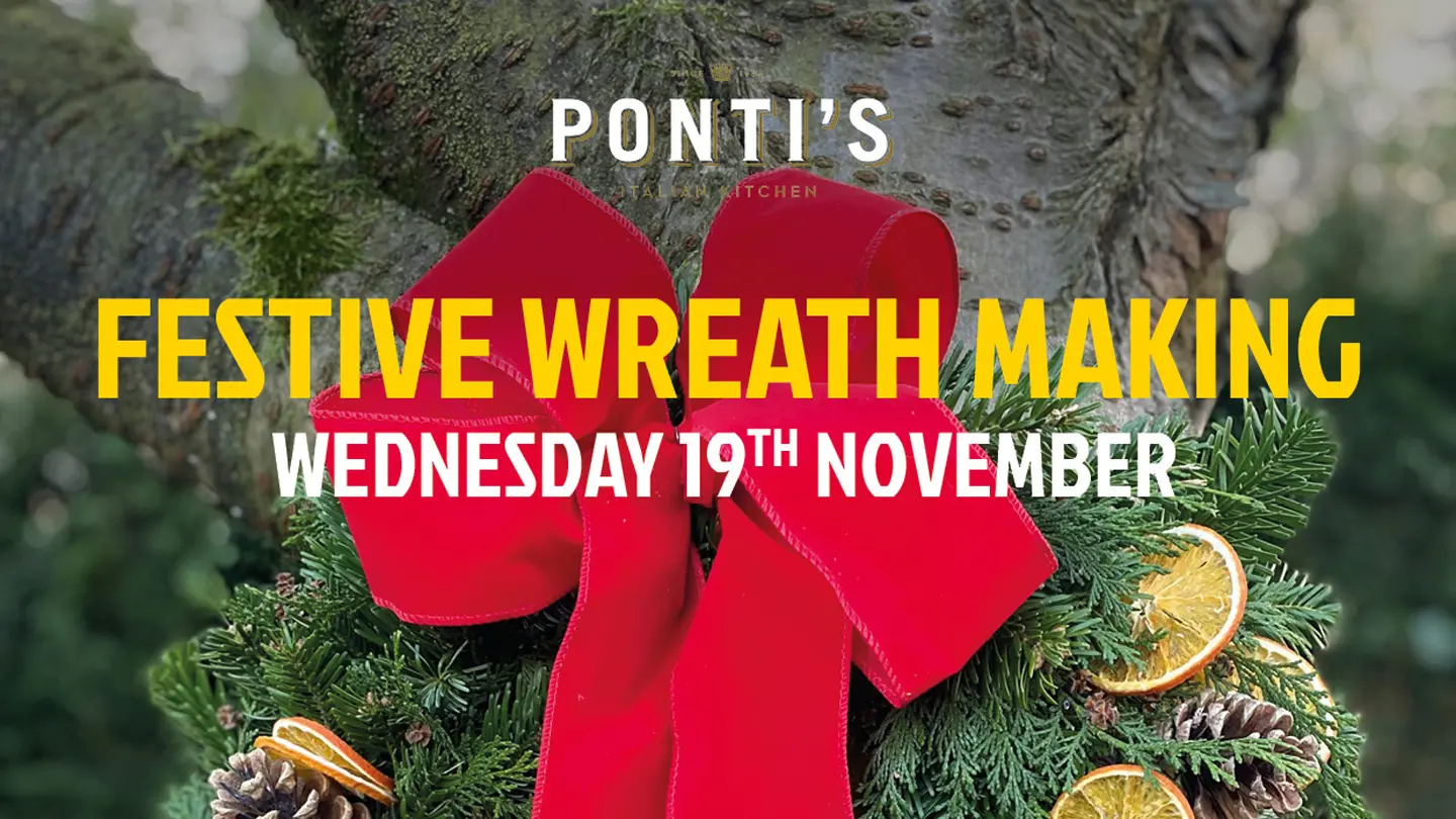 Festive wreath making image